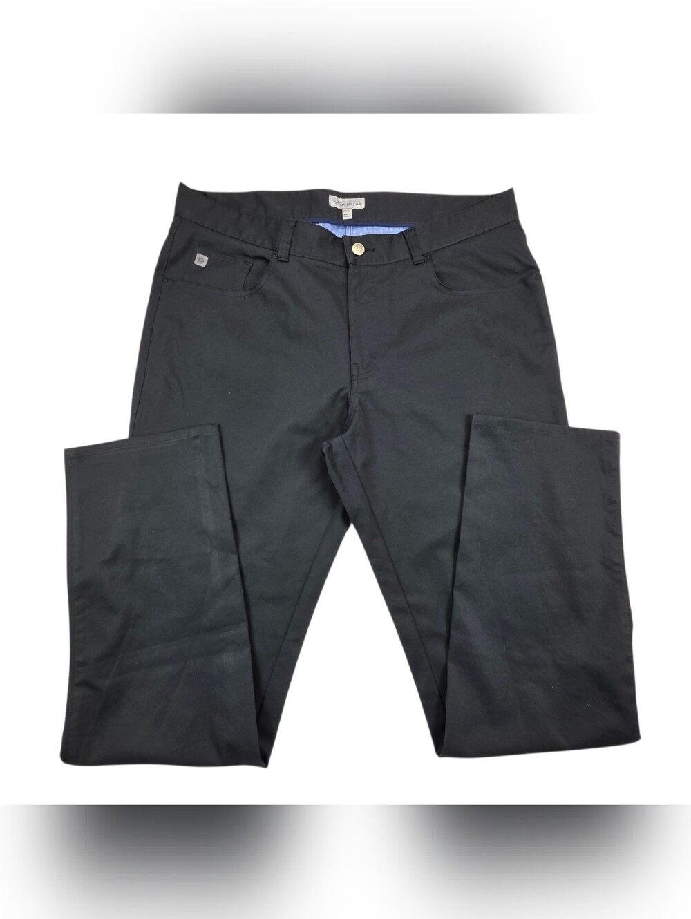 Peter Millar EB66 Pants Mens 35x32 Black Performance Five Pocket Golf 2022